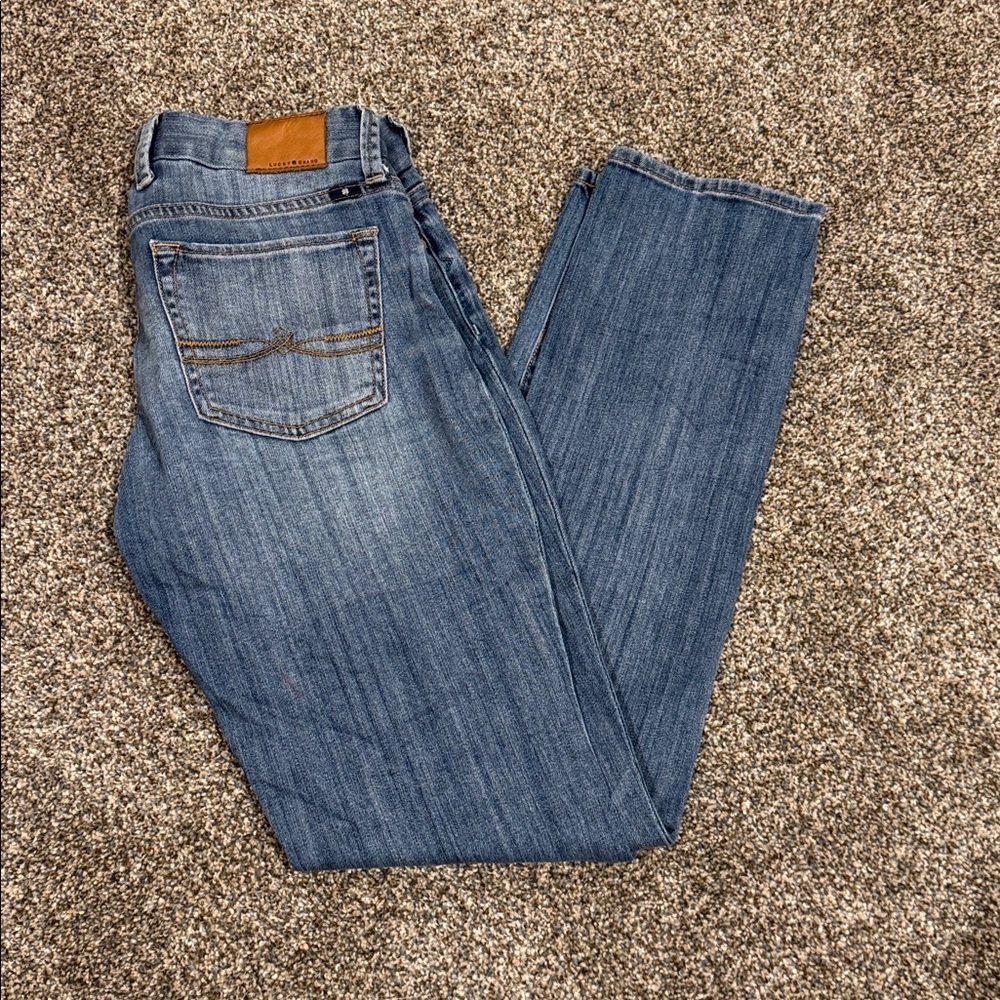 Lucky Brand Women Light Blue Denim Sweet Straight Jeans 4/27 inseam approx 31